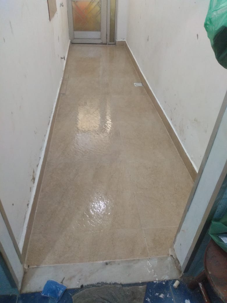 Assentamento de piso concluído - CSM Reformas